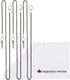 The Friendly Swede High Precision Stylus Pens - 3pcs 5.5" Stylus Pen for iPad with Replaceable Tips, Gold/Silver/Black