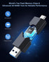RAOYI 64GB 2 1 3.0 17/16/15 USB C Flash Drive in Type C + USB Flash Drive Dual OTG Retractable Type-C Thumb Drive