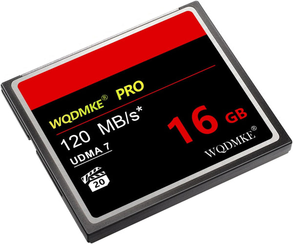 WQDMKE CF Memory Card 16GB High Speed UDMA Up to 120MB/s Camera Cards