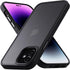 iPhone 12/12 Pro Case, Shockproof Military Grade Protection, Slim Translucent Hard Back, Frosted Black, 6.1''