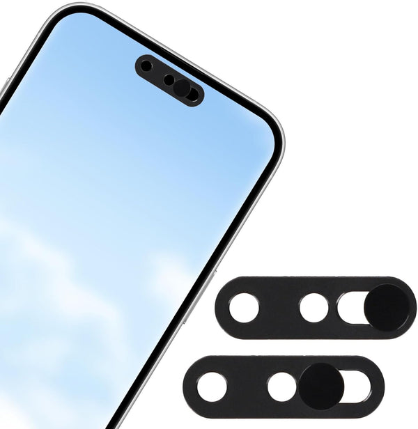 Fukaisu 2pcs Front Camera Covers for iPhone 17/17p/17pm/16/15/14p, Ultra Thin Selfie Phone Webcam