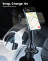 Wireless Magnetic Car Mount Charger for Magsafe, Cup Holder Charger with Heat Dissipation System, Fast Charging Phone