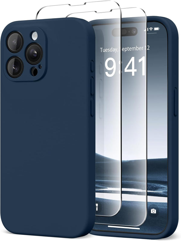 Magnetic iPhone 14 Pro Max Case, Compatible with MagSafe, Full Camera Protection, 2 Screen Protectors, Shockproof,