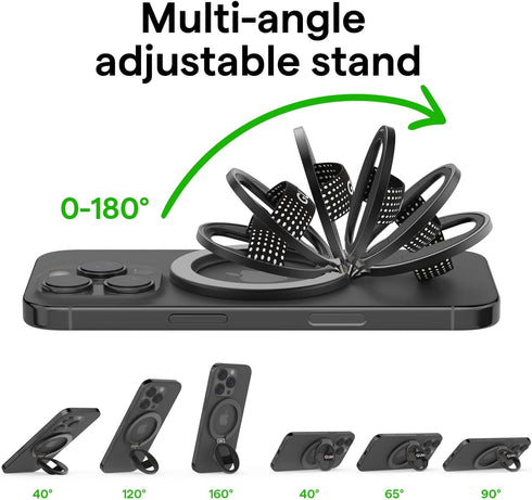 GUAN 360 17, 16,15, Magnetic Phone Holder Compatible with MagSafe, Spin Phone Ring Holder, Replacement Silicone/Elastic
