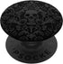 Black Skull Bones Head Skeleton Bone Goth Gothic Pattern PopSockets Standard PopGrip