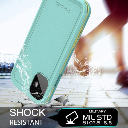 for iPhone 11 Waterproof Case, 6.1 Screen Protector Underwater Shockproof Full-Body Dustproof Rugged Case for Apple