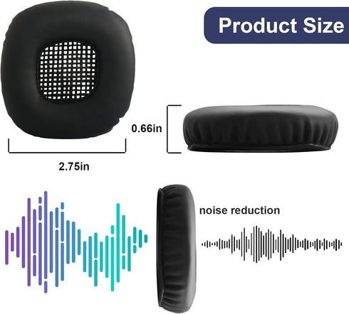 Major I Earpads Replacement Ear Cushions Cover for Marshall Major I/Major II Bluetooth Headphones (Black)