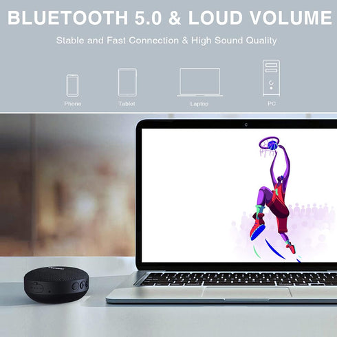 Onforu Portable Bluetooth Speaker for Bike, IP65 Waterproof & Dustproof Mini Outdoor Speaker, Bluetooth 5.0, 10h Play