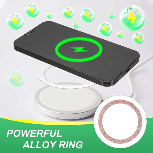 PATIKIL 6 Universal Sparkle Magnetic Adapter Ring, Pcs Ultra-Thin Sticker Ring Adhesive Nickel-Iron Alloy for Phone