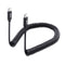 Cable Matters Coiled USB C to USB C Cable, 3A / 60W Fast Charging, Support Apple CarPlay, for iPhone 15/15 Pro