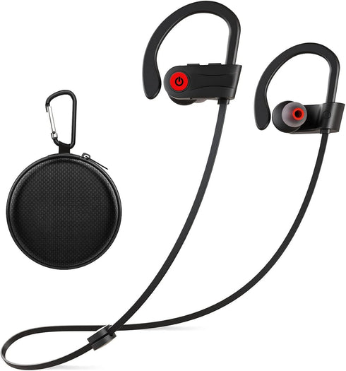 Otium Wireless Bluetooth Earbuds - IPX7 Waterproof Sports Headphones, 15H Playtime, Sound Isolation, Black.