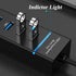 MVBOONE 2 Pack 7 Ports USB Hub, Multiple Port USB Adapter with Indictor Light, High Speed Data Transmission Docking
