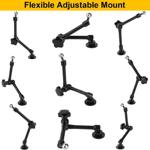 Truck Phone Stand with 10" Length Arm for 3.5~7.5" Smartphones, Multi-Angle Adjustable Aluminum Alloy Mount