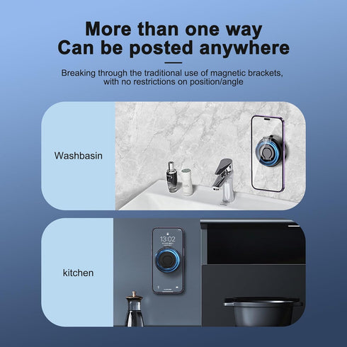 Shker Electric Vacuum Magnetic Suction Phone Mount, Shower Phone Holder, Magnetic Cell Phone Holder