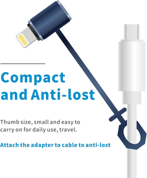 2 Pack 30W USB C to Lightning Adapter, Type C to iPhone Adaptor - Compatible with iPhone 14 13 12 Pro Max