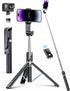 Portable 5 in 1 Selfie Stick Phone Tripod with Remote, Wireless Tripod for Cell Phone Compatible with iPhone 15/14/13