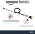 Amazon Basics 3.5 Aux to 2 x RCA Adapters, Audio Cable for Amplifiers, Active Speakers with Gold-Plated Plugs, 4 Feet/1.2 m, Black by Amazon Basics
