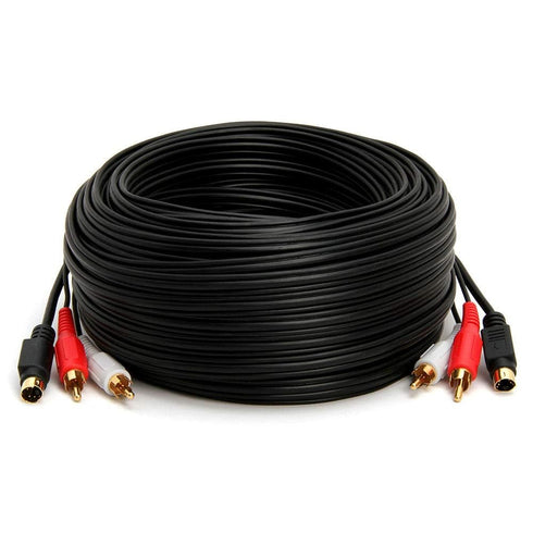 Cmple 75 4-PIN - S Video Cable ft SVHS Video Cable Mini Din S-Video Cord for Home Theater, Camcorder, DSS Receiver, DVD