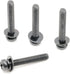 Replacement Screws, 1 Set of Metric Screws (Model RS-198456), Pan Head - Philips Drive - Black Plated (Pack of 4)
