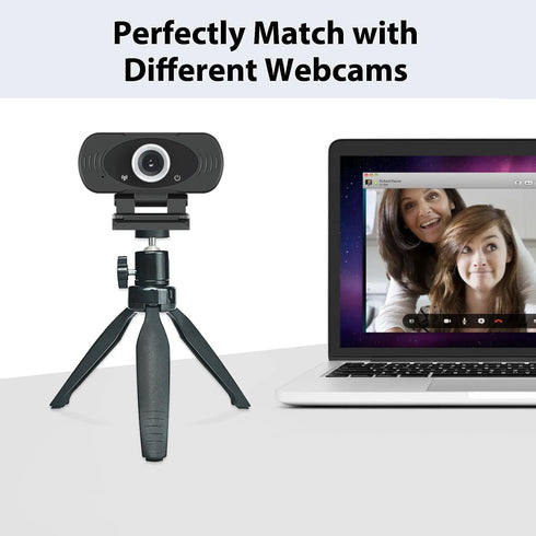 Mini Desktop Tripod Stand with 6.3 inch Universal 1/4 Screw Ballhead for Projectors, DSLR, Webcams, Smartphones