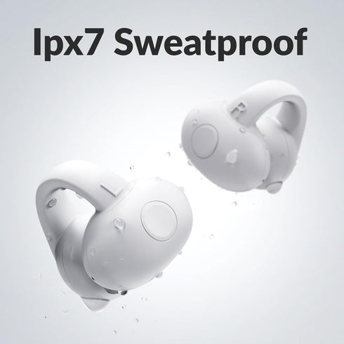 Q7 Wireless Open-Ear Headphones Bluetooth 5.3 Earbuds, Ultra Lightweight Clip On, 34H Playtime Earphones, USB-C Quick