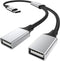 USB C to Dual USB Female Adapter, Type C to Dual USB Splitter for MacBook Pro, Google Pixel, Galaxy S9