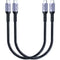 1FT USB 4 Cable 2 Packs, 240W USB C to USB C Cable, 40Gbps Data Transfer, 8K or Dual 4K Display Output