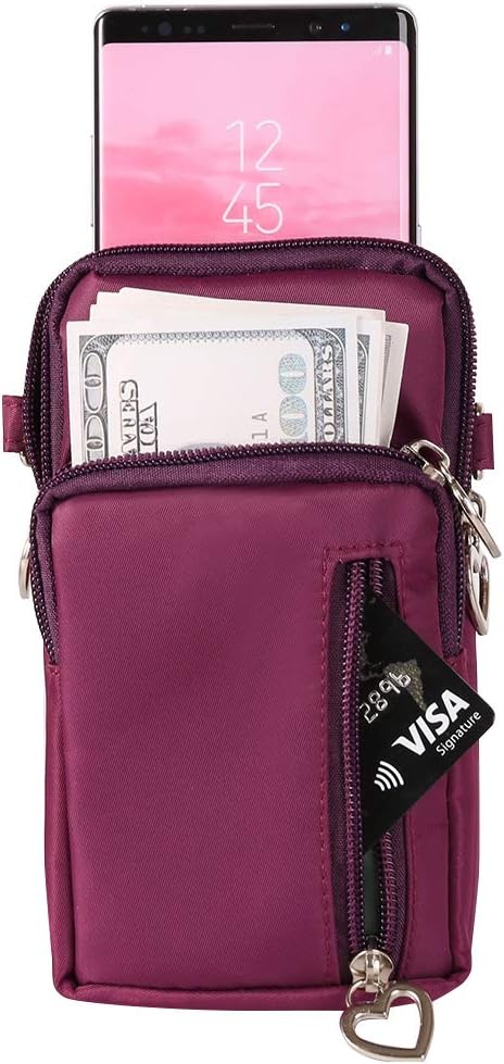 Small Crossbody Bag Case, Cell Phone Shoulder Purse Wallet Armband for iPhone 13 14 15 Pro, Galaxy S23 S24 S22 S21