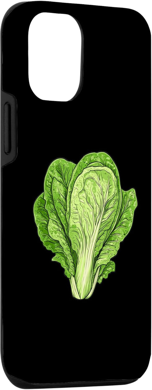 Romaine Lettuce Cos Lettuce Vegan Vegetarian Food 12/12 iPhone Pro Romaine Lettuce With Leaves Case