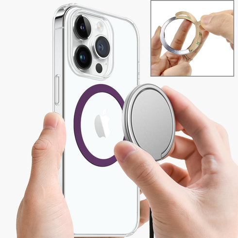 TENOC Universal Metal Ring Sticker Compatible with Magsafe/Magnetic Charger for iPhone/Samsung/Android, Magnetic