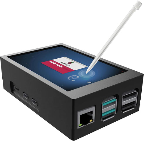 JUN-ELECTRON Mini Monitor for Raspberry Pi 5, 3.5 Inch Monitor with Metal Case