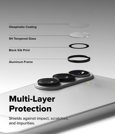S26 S26 2 Pack Ringke Camera Lens Frame Glass for Samsung Galaxy and Plus Camera Lens Protector [Individual Lens