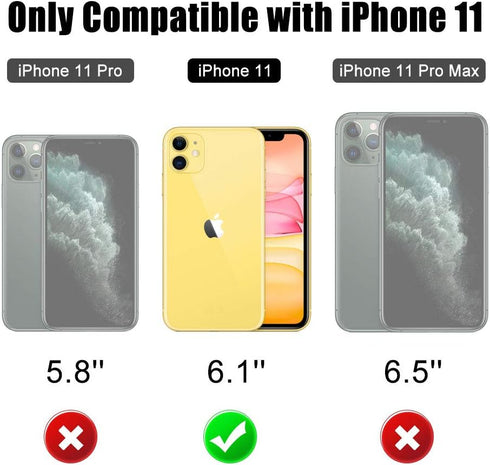 Beasyjoy Waterproof Metal Case for iPhone 11, Heavy Duty Built-in Screen Full Body Protective Shockproof Dustproof