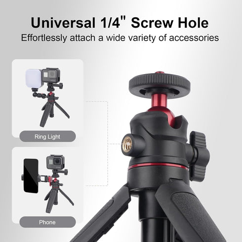 Mechrig 360 Shoe/3-Section (SY028) Extendable Mini Tripod Selfie Stick Kits, Vlogging Tripod Camera Handheld with Ball