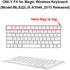 HRH Silicone Keyboard Cover Skin Protector for Magic Wireless Keyboard MLA22LL/A (A1644, 2015 Released), Ombre Grey,