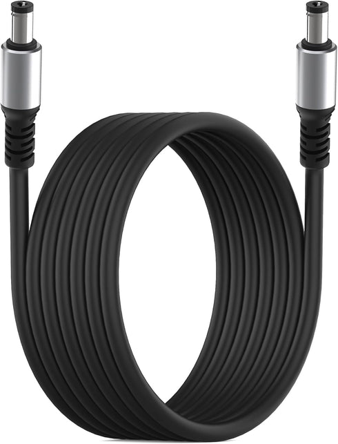 HIEbee DC 5.5x2.1mm Male to Male Aluminum Alloy Extension Cord, Power Adapter Cable,