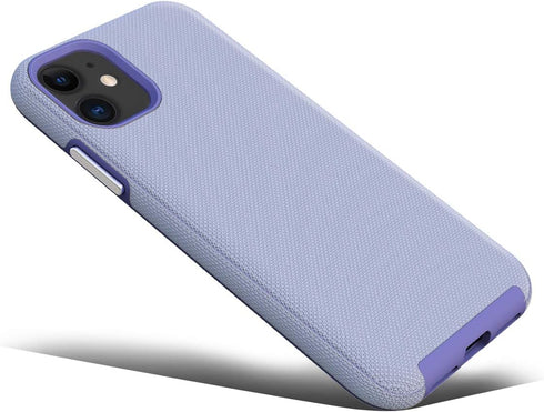 CellEver Heavy-Duty Case for iPhone 11, Dual Layer Military Grade Protection, Slim Shockproof Cover - Light Purple