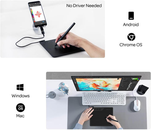 GAOMON S620 6.5 4 Inch 8192 4 Drawing Tablet x Graphics Tablet with Passive Pen Customizable ExpressKeys for Digital