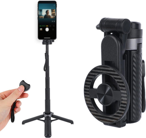 BTFO Magnetic Mini Phone Selfie Stick, 360 Rotation Pocket Tripod Extendable Cell Phone