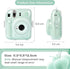 MUZIRI KINOKOO Clear Protective Case for Fuji Instax Mini 12, Hard PVC Carrying Case with Rainbow Shoulder Strap