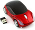 2.4GHz Wireless Mouse Cool 3D Sport Car Shape Ergonomic Optical Mice for PC Laptop Women Small Hands (Red)