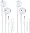 MOSWAG in Ear Headphones, Half in Ear Headphones with Mic, Built in Volume Control for iPad, Android, MP3