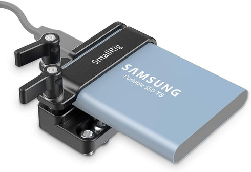 SMALLRIG Mount Bracket SSD Holder for Samsung T5 SSD, Compatible with BMPCC 4K & 6K and Z CAM (New Version) – 2245B