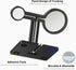 EWA 2 in 1 Magsafe Charger Stand, Aluminum Alloy Phone Holder for iPhone and Apple Watch (Black)