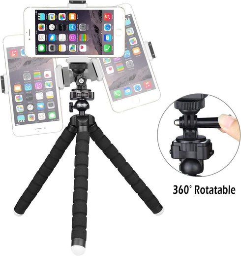UBeesize Premium Flexible Phone Tripod with Remote and Phone Mount, Mini Tripod Stand for Camera, GoPro