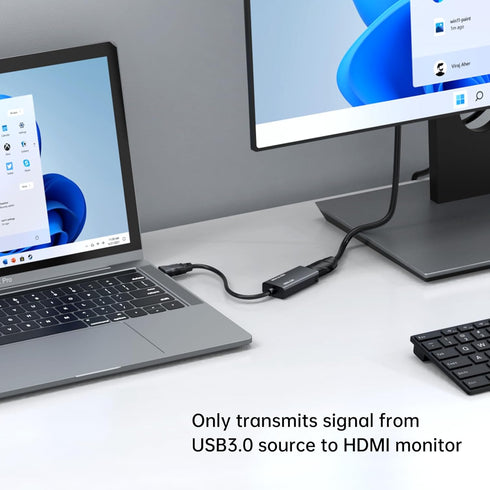 MT-VIKI USB 3.0 to HDMI Adapter, Male to Female Adapter, 1080P Compatible with Mac OS, Windows 10/8.1/8/7