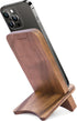 Abbolinxus Solid Wood Phone Stand, Desktop Wooden Phone Stand, Simple Phone Holder, Compatible with All Phones (Walnut