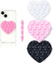 Vilbocr 3PCS Silicone Suction Phone Case Mount,Double-Sided Heart Shaped Non Slip Suction Cup