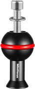 1" Ball Adapter with M6 & 1/4" Threaded Stud, Aluminum Alloy Fixed Ballhead Mount for Action Camera & Camcorder