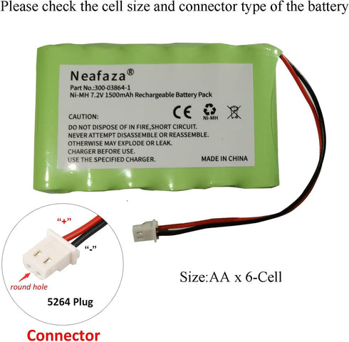 300-03864-1 7.2v 1500mAh Battery Replacement for Honeywell Alarm Lynx, Compatible with Lynx Touch Models